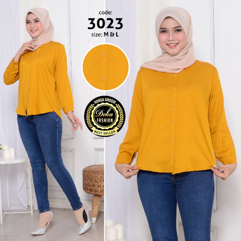 KEMEJA WANITA KATUN TWILL 30s - 3023-1