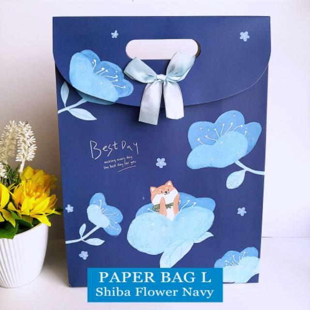 

Paper Bag Motif / Tas Kertas Kado / Tas Ulang tahun - L Flower Pattern