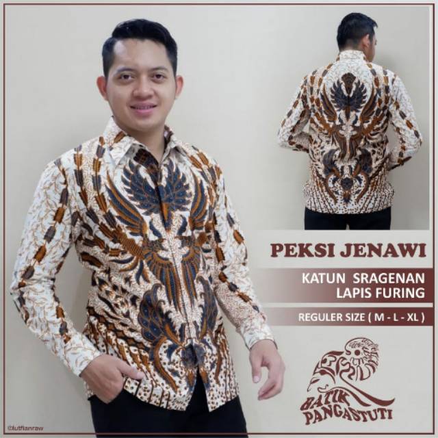 Kemeja Batik Peksi Jenawi Bahan Katun Sragenan Lapis Furing Kualitas Premium