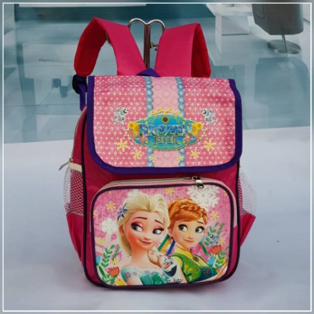 Tas Anak Sekolah Baru - Tas Ransel Sekolah PAUD DAN SD TSUMTSUM-FROZEN FEVER tas ransel corn