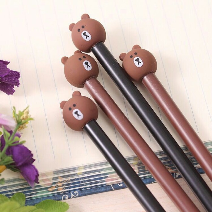 

Pulpen Gel / Pen Gel Brown Imut LINE