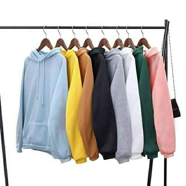 JACKET JAKET HOODIE POLOS WARNA HITAM PRIA WANITA POLOS KEREN FASHION ASLI IMPORT 
