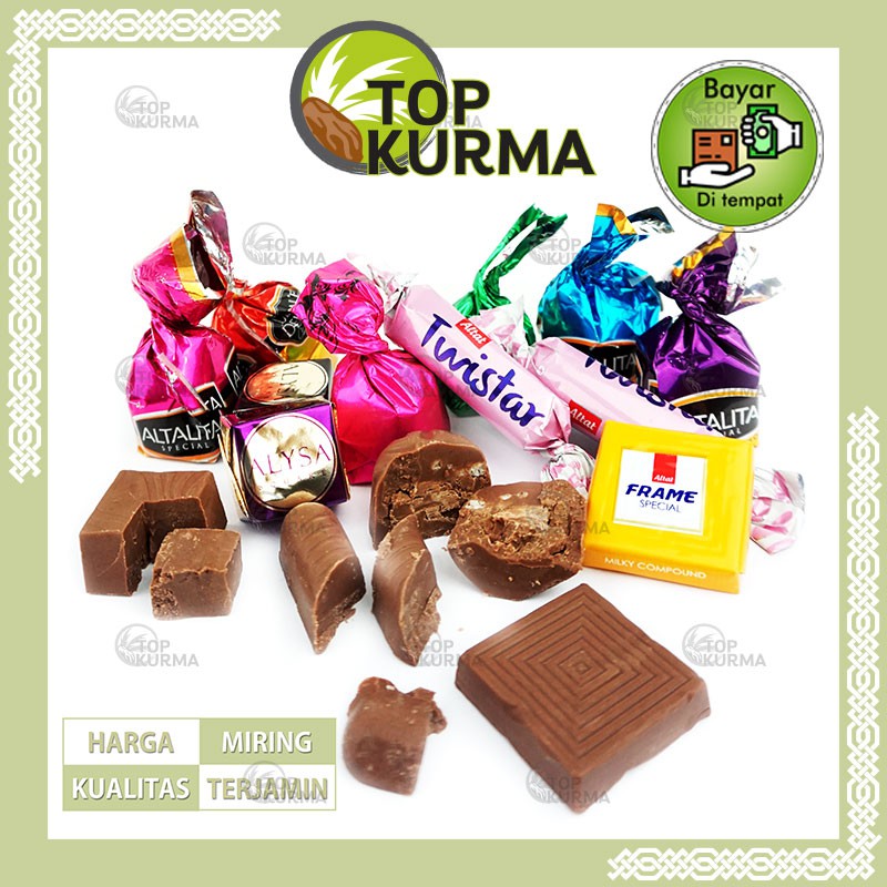 

Coklat Arab / Chocolate Manis Mix Oleh Oleh Haji / Umroh