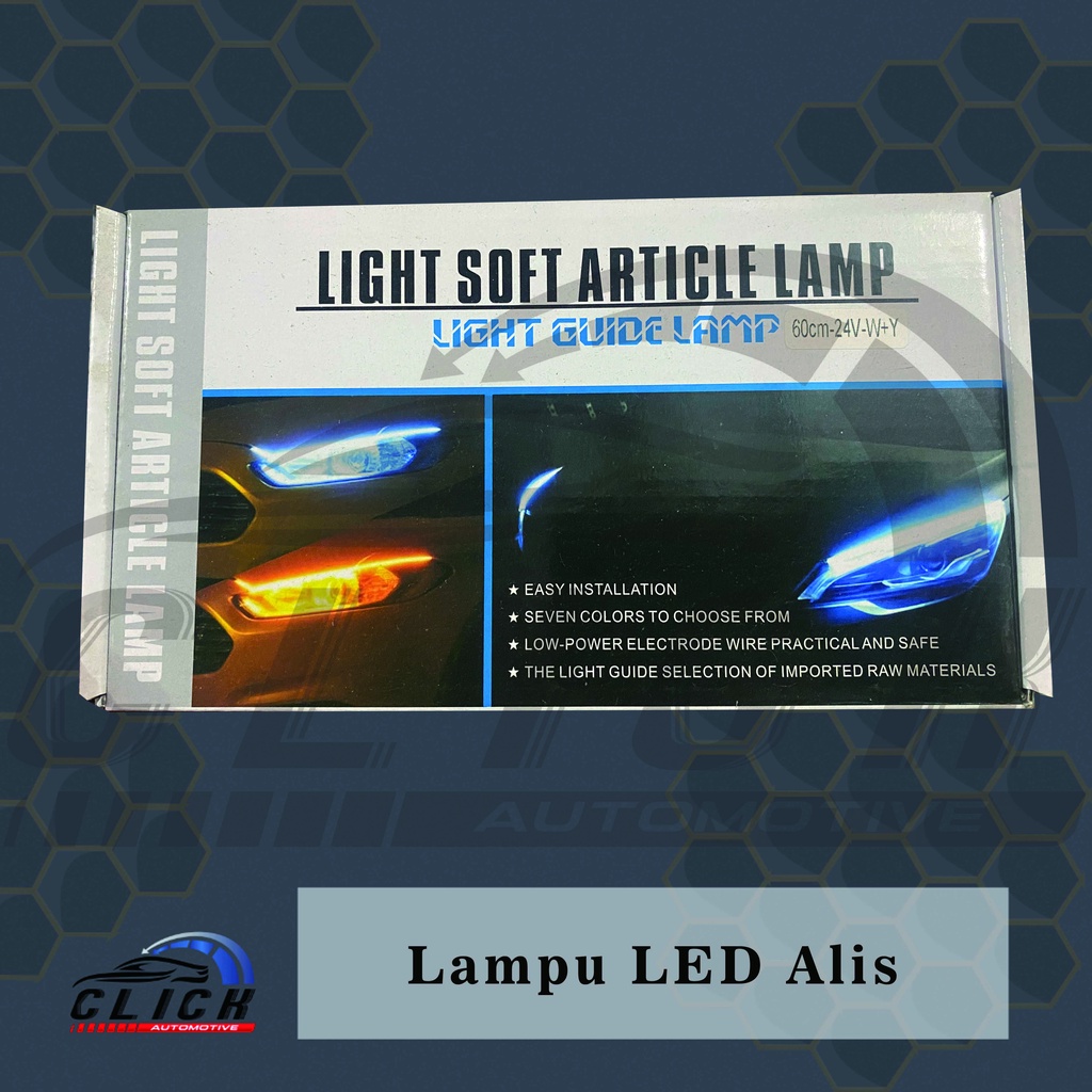 Lampu Alis LED slim alis DRL fleksibel waterproof 12/24 V 45 cm 60 cm