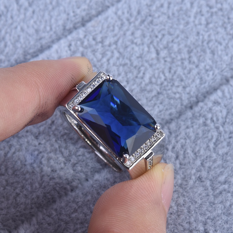 Goldkingdom Perhiasan Fashion Emas Asli Kadar 375 Bangkok Aksesoris Ready Stock Bertatahkan Zamrud Turmalin Cincin Berlapis Emas 18 K Putri Berlian Adjustable Band