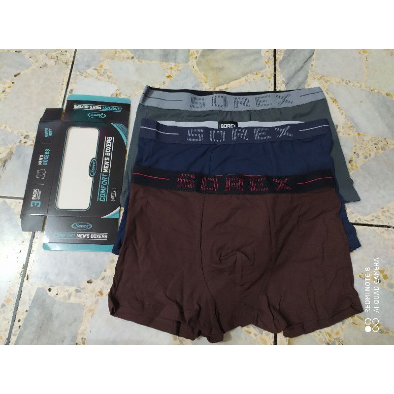 Boxer Sorex Pria Bahan Super Soft M 2011