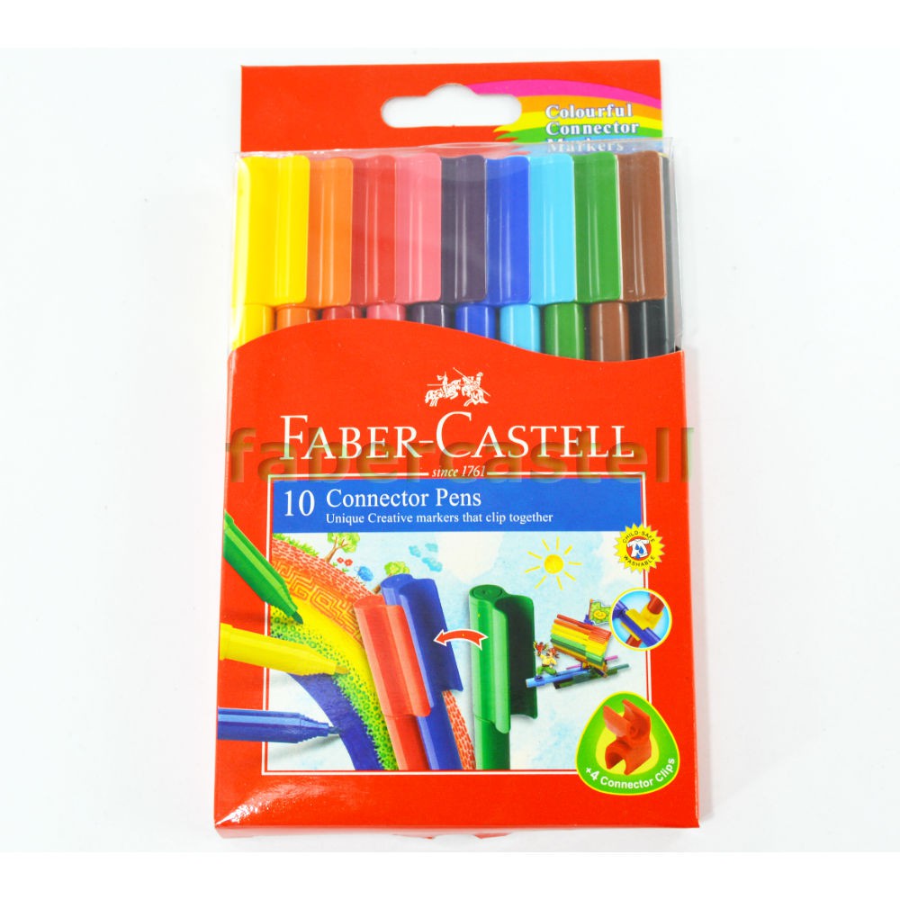 Connector Pen Faber Castell 10 Spidol Warna Souvenir Ulang 