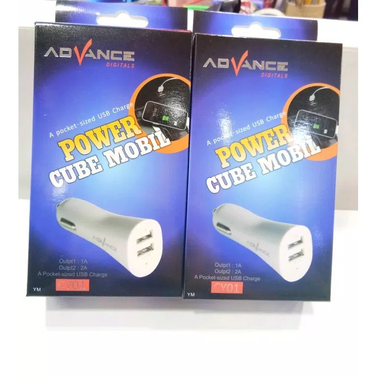 SUPER DEAL  POWER CUBE ADVANCE CY01   SAVER MOBIL 2 USB   CAR CHARGER AKI MOTOR Berkualitas