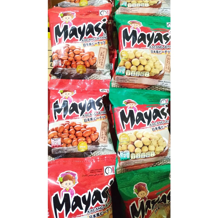 

Mayasi kacang jepang 1 renceng isi 10pc@23gr/kacang terlaris