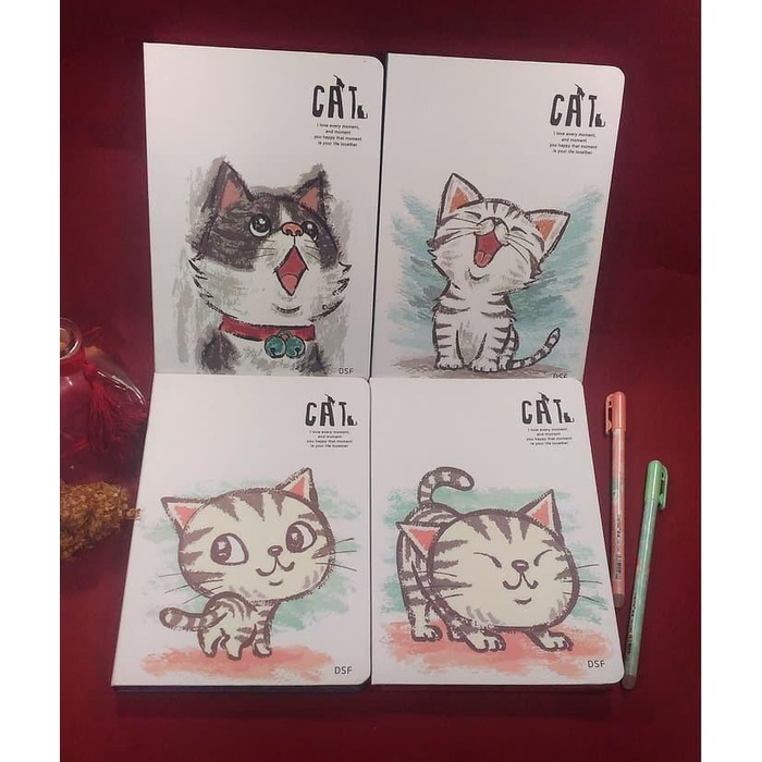 

Buku Diary Notes / Diary Notebook Fancy Hardcover - Funny Cat