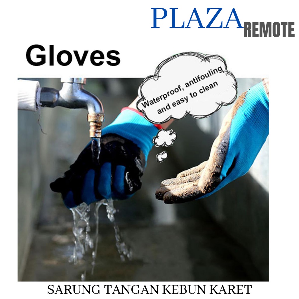 SARUNG GLOVE TANGAN KEBUN BAHAN KARET LATEX WATERPROFF