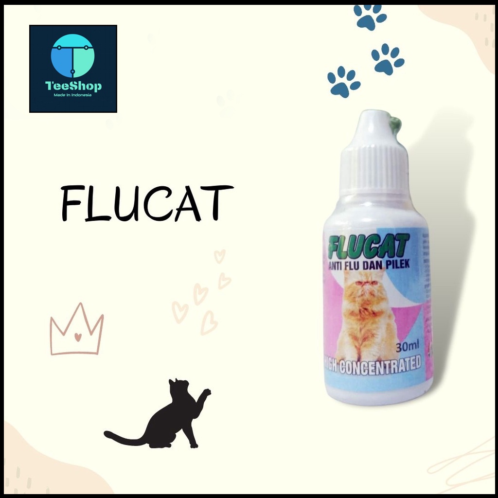 FLUCAT DROP - Obat Kucing Anti Flu Pilek Beler Bersin Kitten Cat 30ml FLU CAT