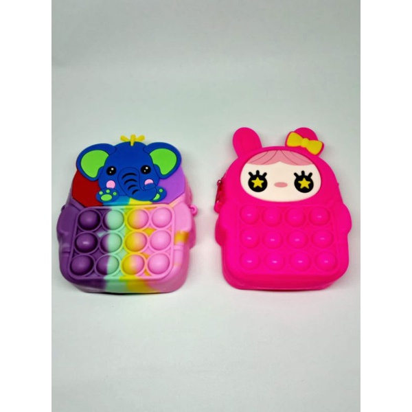 Pop It tas selempang anak cewek motif random harga/pcs