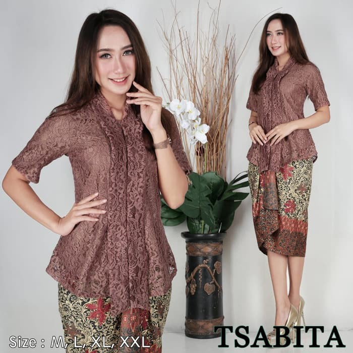 kebaya brukat floy pendek trendy