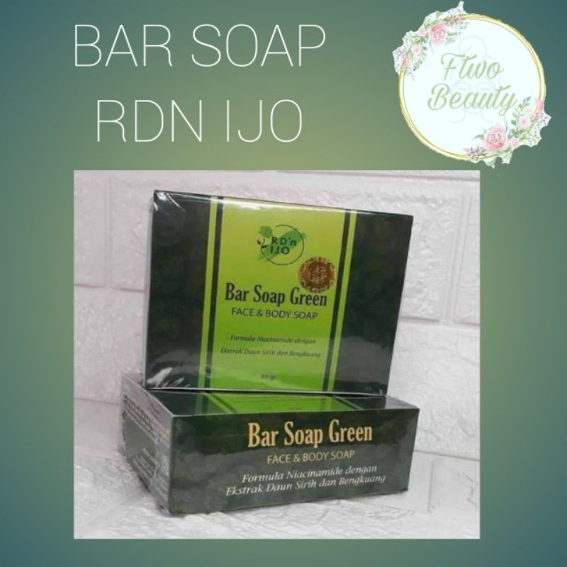 BAR SOAP GREEN RDN IJO sabun batang rdn ijo sabun wajah rdn ijo sabun sultan