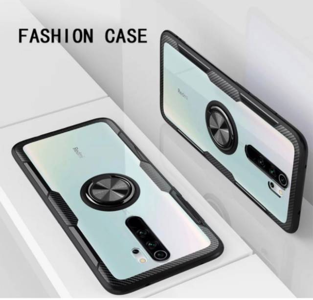 Case Redmi Note 8 Pro - Fuze Carbon Stand Holder Ring Casing Xiaomi Redmi Note 8 Pro SC