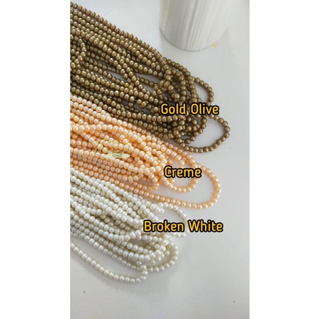 Mutiara Doff Pastel 6mm  (13 pilihan warna)