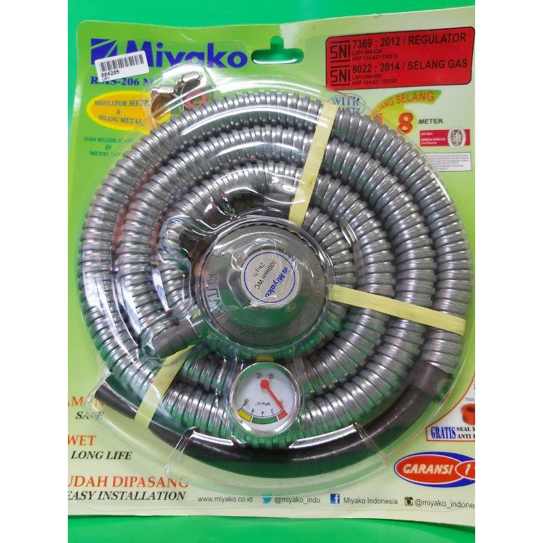 Selang Gas Miyako Komplit + Regulator Miyako 206M