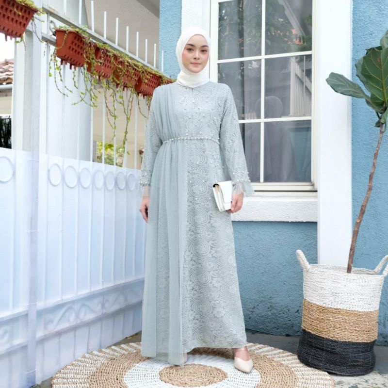 Estelle Tille Brukat Dress Ld 100/Dress Tille Payet/Dress Tile Payet/Dress Tulle/Dress Kondangan