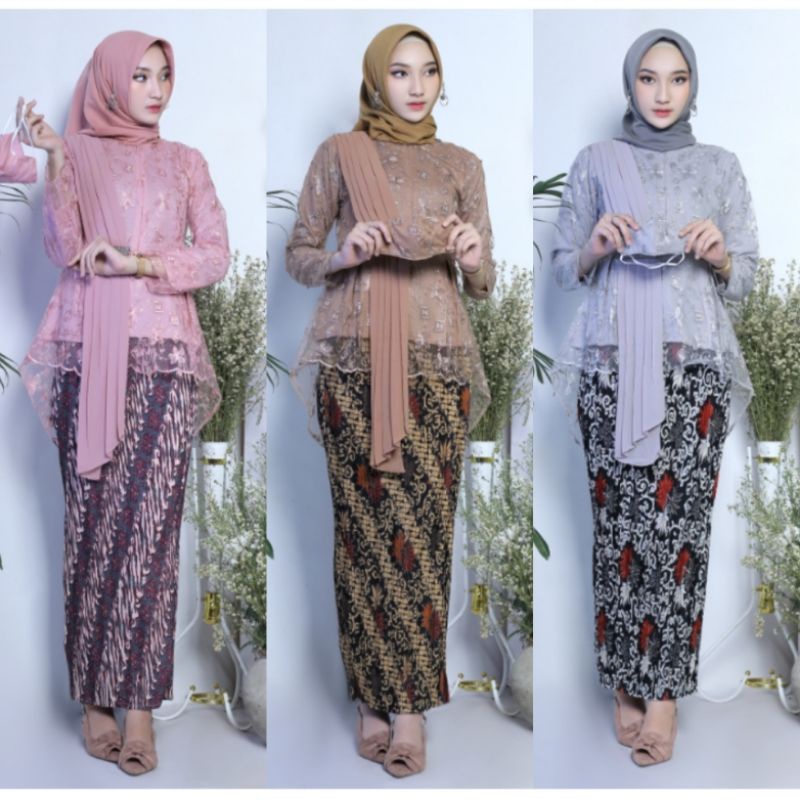 (COD) SET KEBAYA MODERN - KEBAYA PESTA - KEBAYA WISUDA - KEBAYA LAMARAN - KEBAYA WISUDA MODERN - KEB