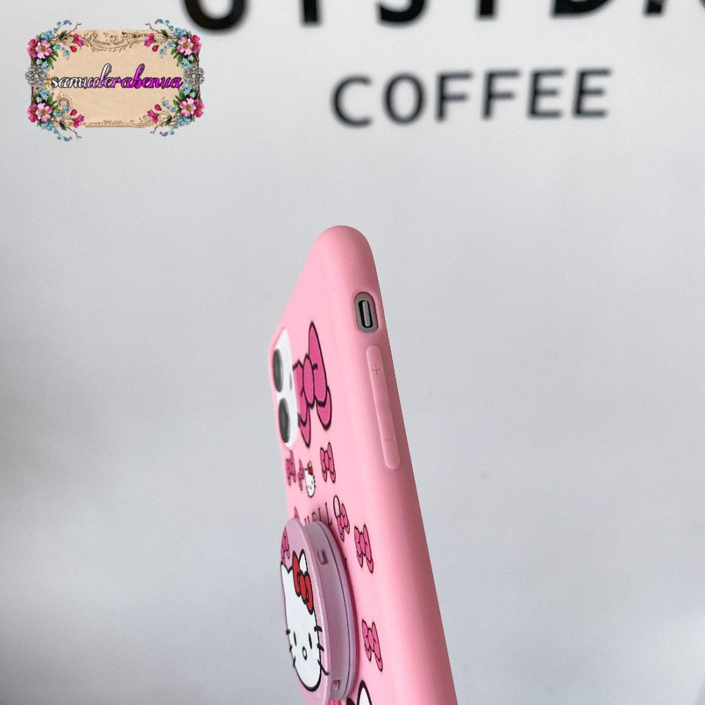 SS267 Softcase Popsocket HELLO KITTY Oppo A1k A37 Neo 9 A71 A83 A39 A57 F7 F5 Youth SB1623