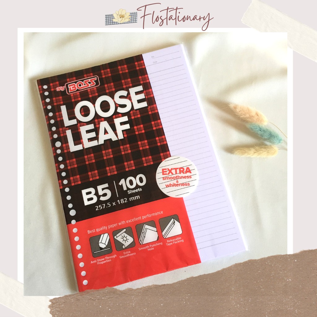 

[FS] Kertas Isi Binder B5 (26RING) 100 lembar Loose Leaf Bigboss