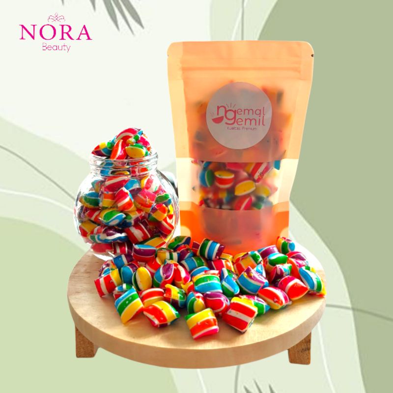 

Cemilan Permen Bantal / Pillow Candy Pelangi Rasa Buah (Harga Perbungkus)