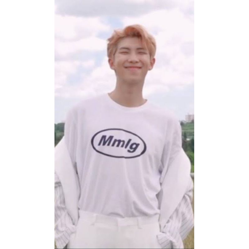 Kaos T-shirt BTS RM, JIN MmIg Blue