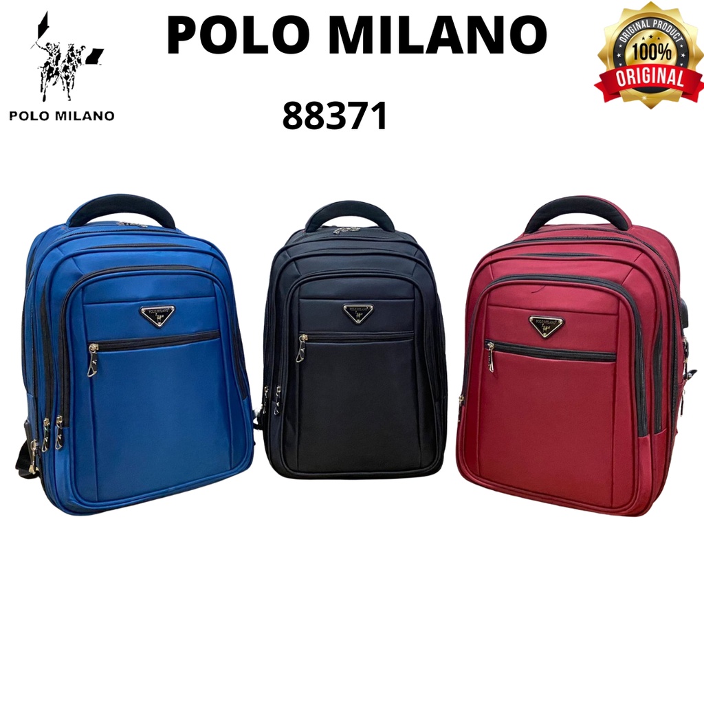 Tas Ransel Laptop Polo Milano 88371 USB Ransel Anti Air EXPANDING 40L