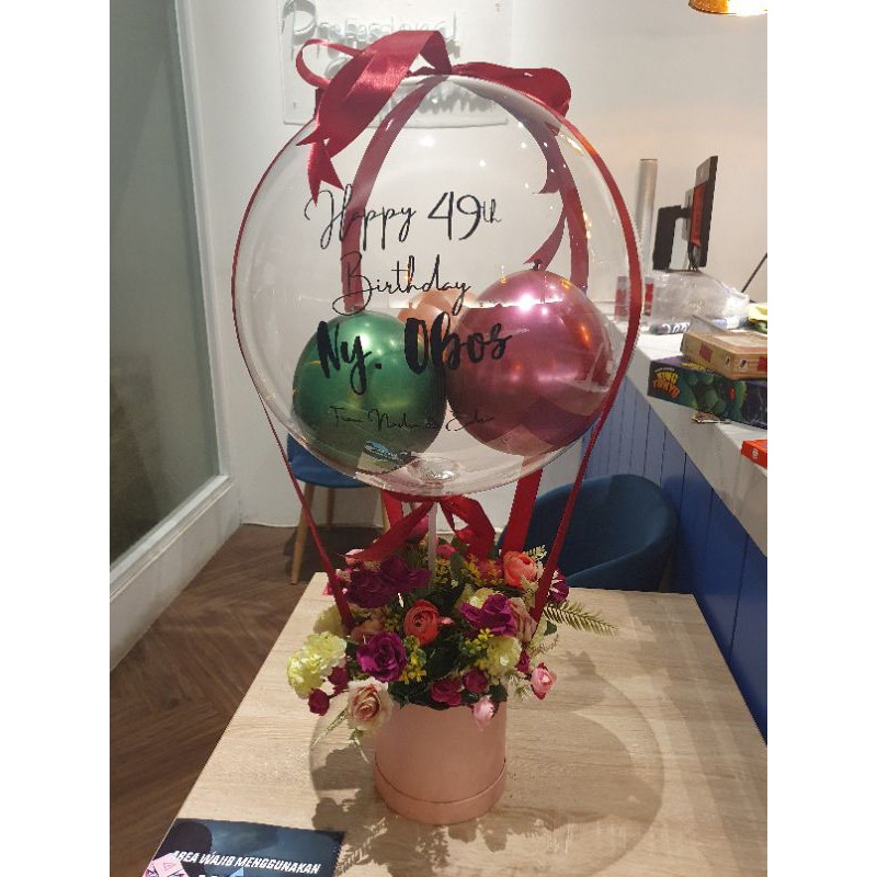 Balloon Bunga Buket Box Custom Ulang Tahun Murah