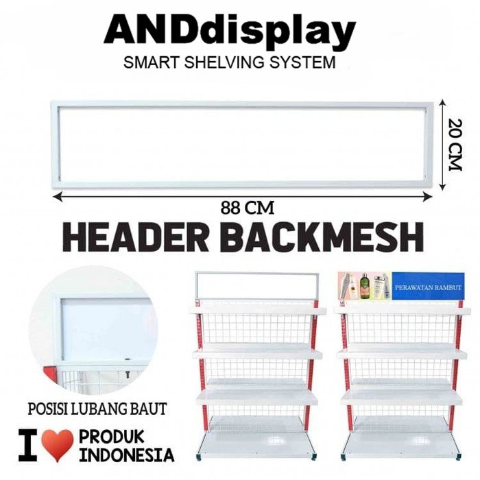 HEADER RAK SUPERMARKET 20 X 90 CM - RAK MINIMARKET - HEAD BRAND - BINGKAI MEREK