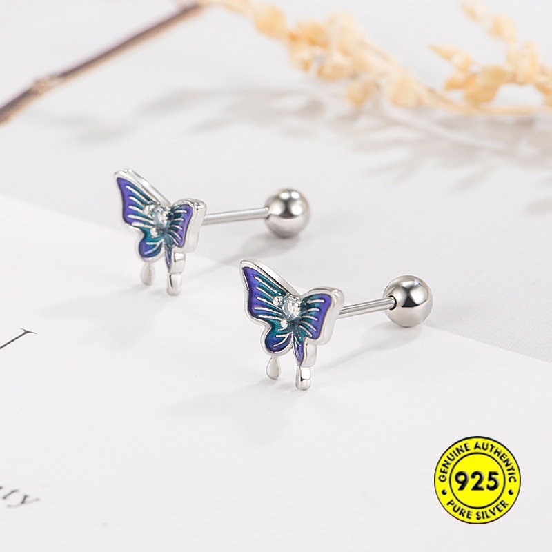 Anting Tusuk Kupu-Kupu Warna Warni Untuk Musim Panas U1026