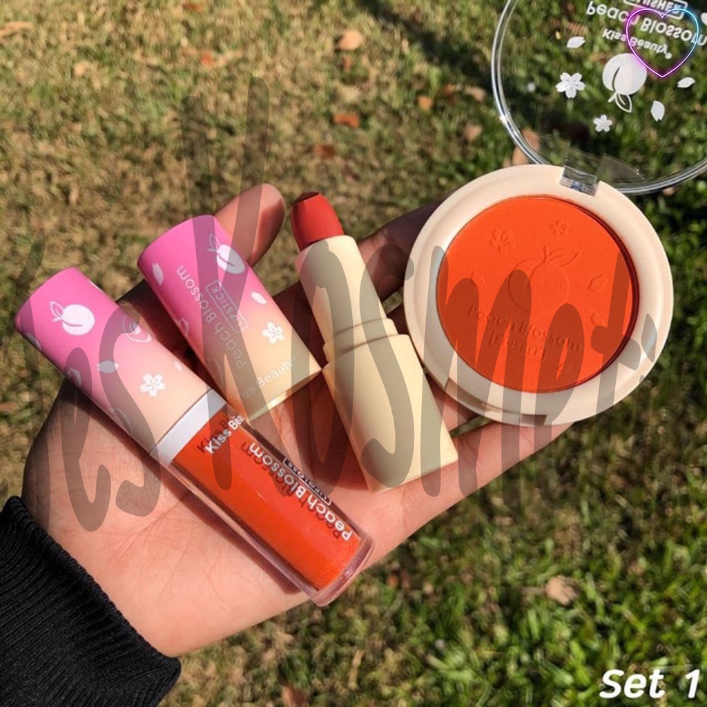 Kiss Beauty Peach Blossom Set 3 in 1 Make Up