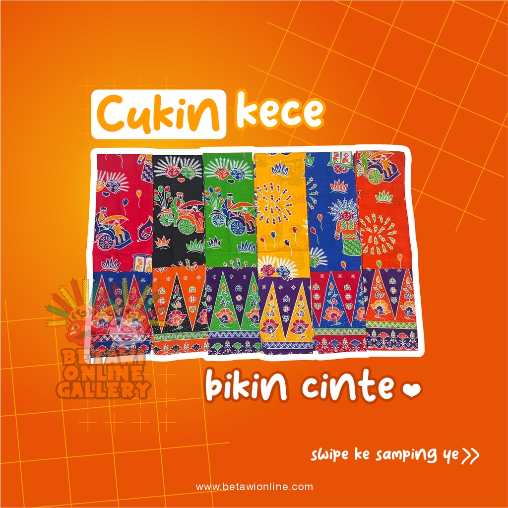 Cukin Syal atau Selempang Kain Batik Betawi [SATUAN]