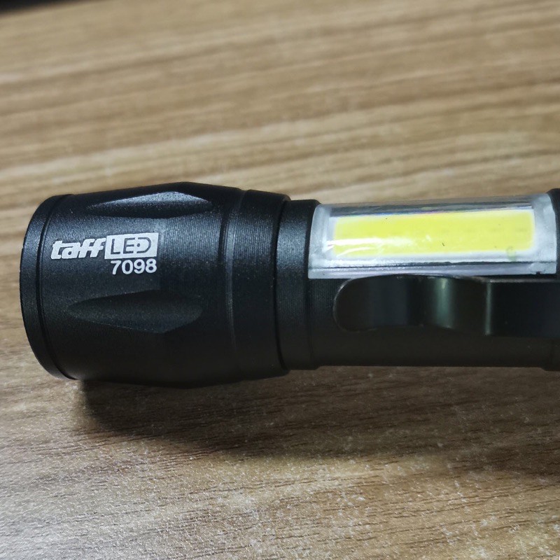 TaffLED Senter LED Mini Q5 + COB 300 Lumens with Battery