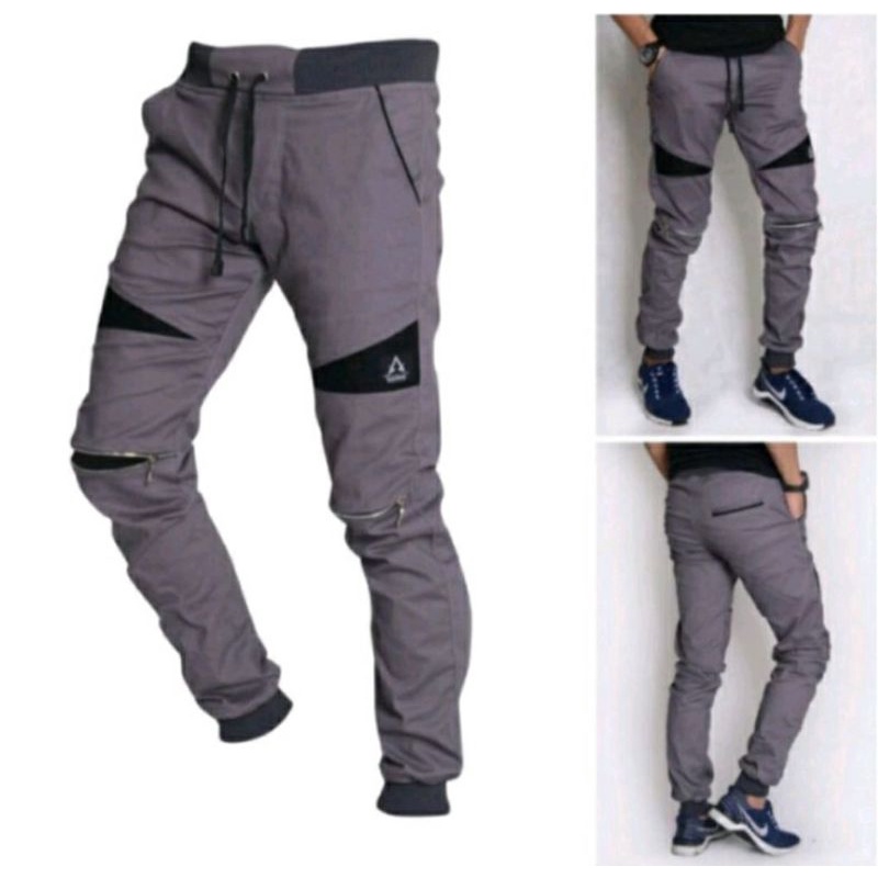 Celana jogger zipper Celana jogger yang lagi hits