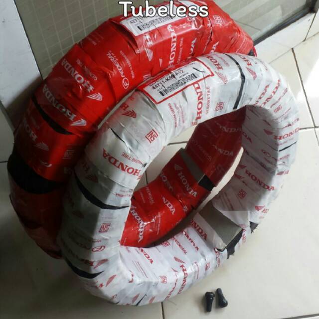 Paket Ban DEPAN BELAKANG BEAT VARIO SCOOPY  STREET FI CBS ESP TEHNO 125 tubles  ASLI HONDA TUBLESS