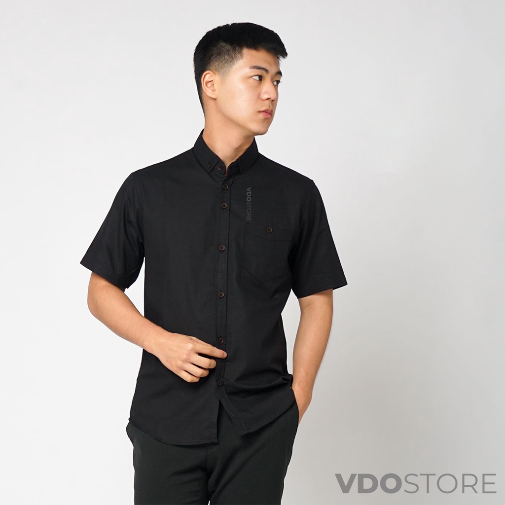 KEMEJA PRIA HITAM BASIC LENGAN PENDEK BAJU POLOS DEWASA PREMIUM KEMEJA KERJA TEBAL M L XL HITAM PUTIH NAVY ARMY CREAM KEMEJA KANTOR FORMAL SANTAI CASUAL SEMI KASUAL VIRAL MURAH KATUN KUALITAS