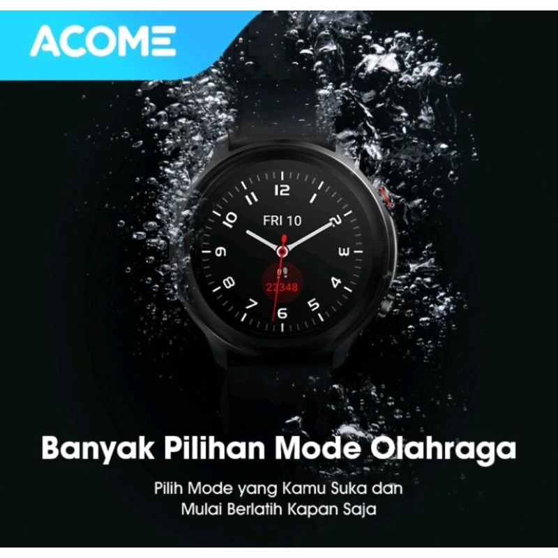 Smart Watch Tahan Air Bluetooth Blood Oxygen Monitoring Garansi ACOME SPORT C1