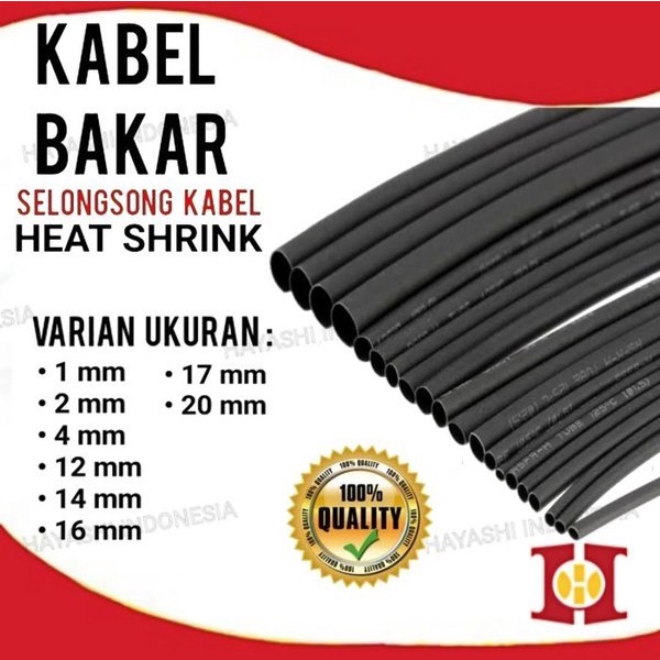 Heat Shrink Kabel Bakar Konektor Penyambung Kabel Isolasi Bakar - 2meter