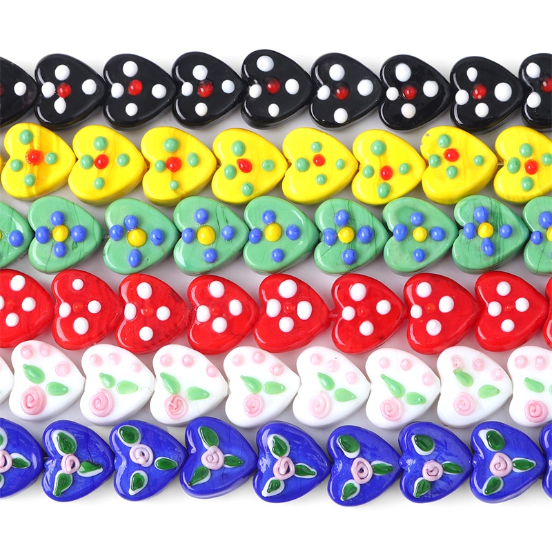 1 Pc Manik-Manik Kaca Handmade DIY Ukuran 15x15mm Untuk Membuat Perhiasan