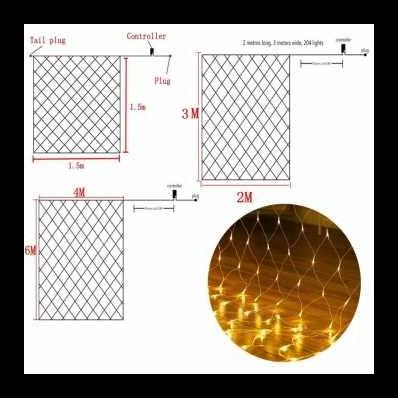 GRATIS ONGKIR LAMPU HIAS JARING NET JALA LED OUTDOOR WARMWHITE