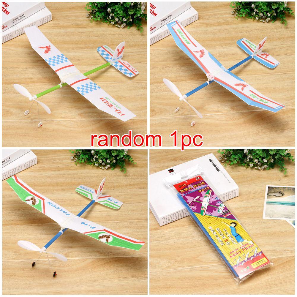 R-flower 1pc Mainan Edukasi Anak Model Pesawat Terbang Glider Power