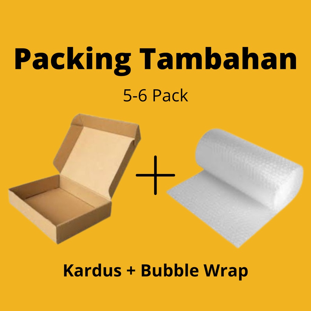 

Packing Tambahan Kardus & Bubble Wrap (Opsional) 5-6 Pack by Cane RawtheR