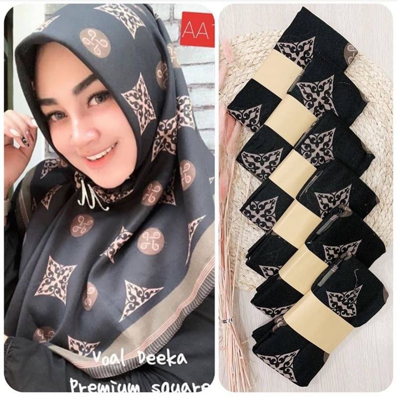 Hijab denay segi empat Lasercut MS Hijab /kerudung motif terbaru-MS 54