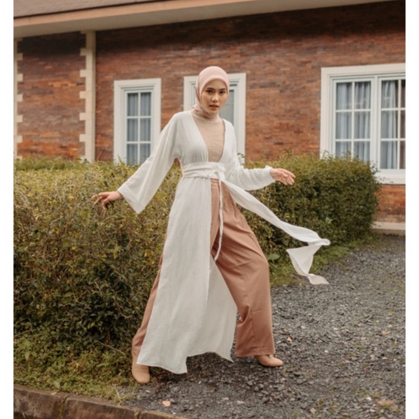 LOZA LONG OUTER CRINKLE AIRFLOW POLOS LENGAN PANJANG PREMIUM FASHION SYARIAH MUSLIMAH HITS TERBARU