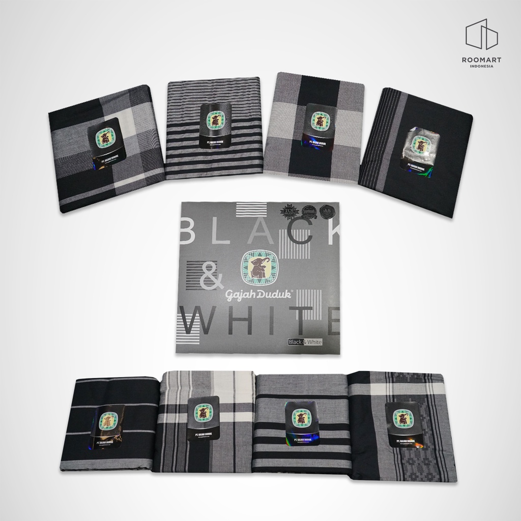 Sarung Gajah Duduk Black & White
