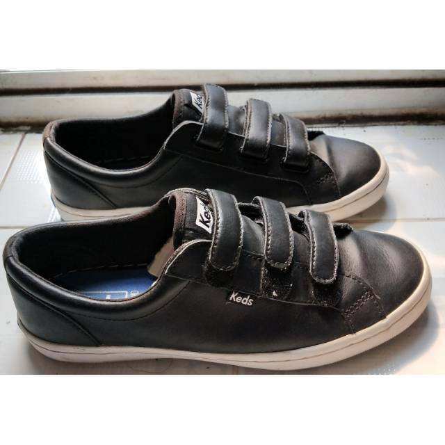 Preloved keds tiebreak leather black size 39