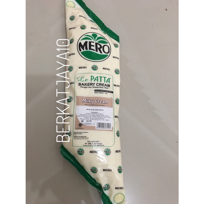 

Krim- Mero Lepatta Bakery Cream Milky Cream Filling Topping 1Kg -Krim.