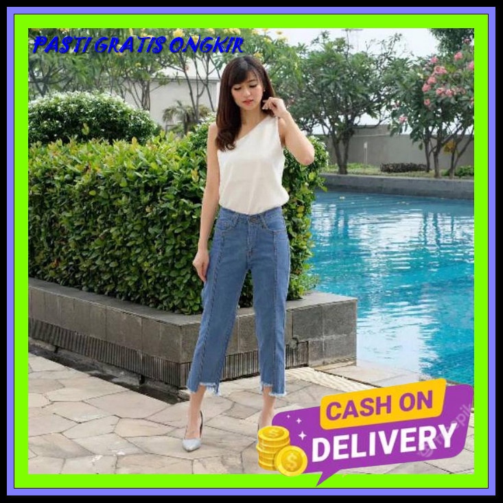 Celana Jeans Wanita Kekinian Kulot Murah Clna Jens Wnta Khulot Celna Jin Cewe Celana Jeans Remaja Pe